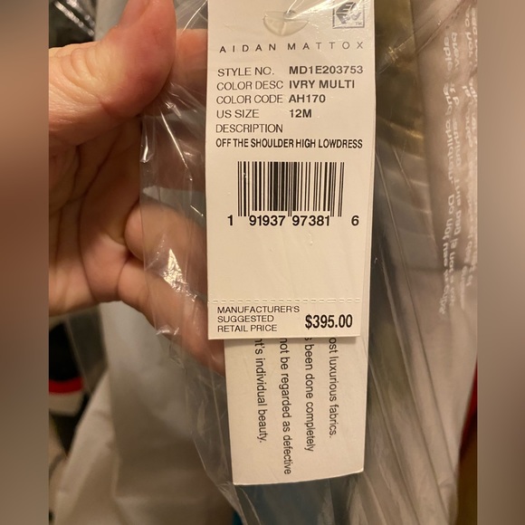 Aidan Mattox floral high-low gown - NWT - Picture 5 of 6